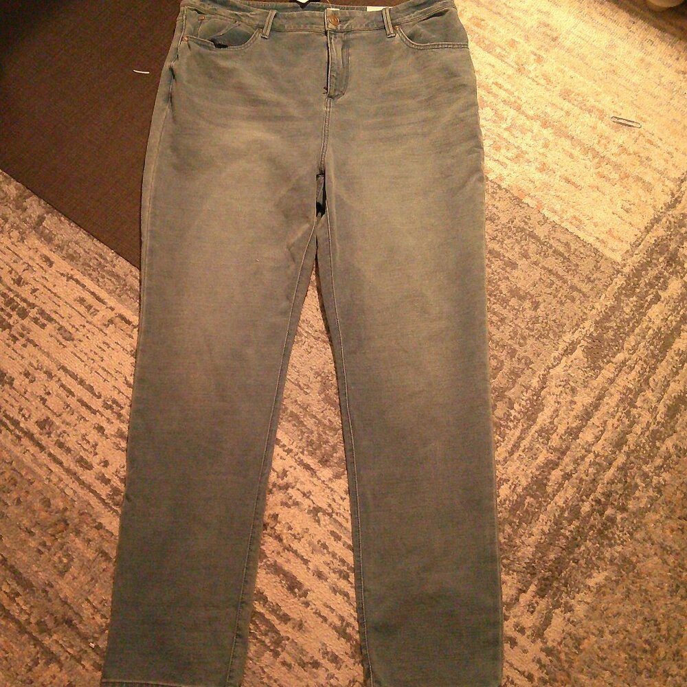 Zenergy Chico's Knit French Terry Indigo Crop Jeans  2 NWT